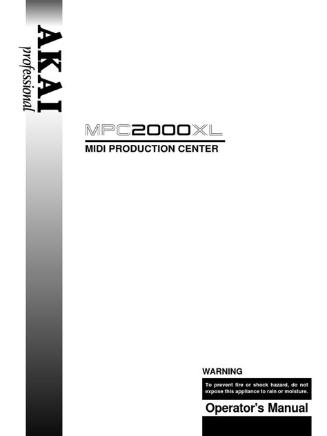 akai mpc 2000xl manual pdf